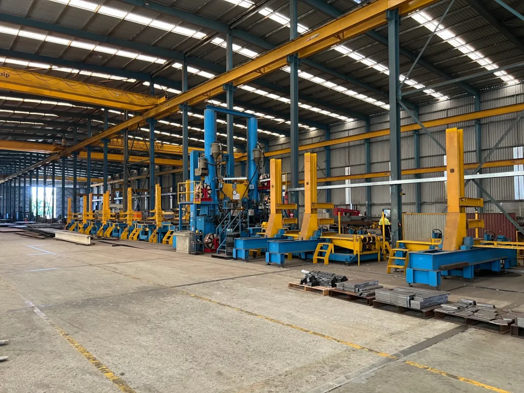 steel in warehouse